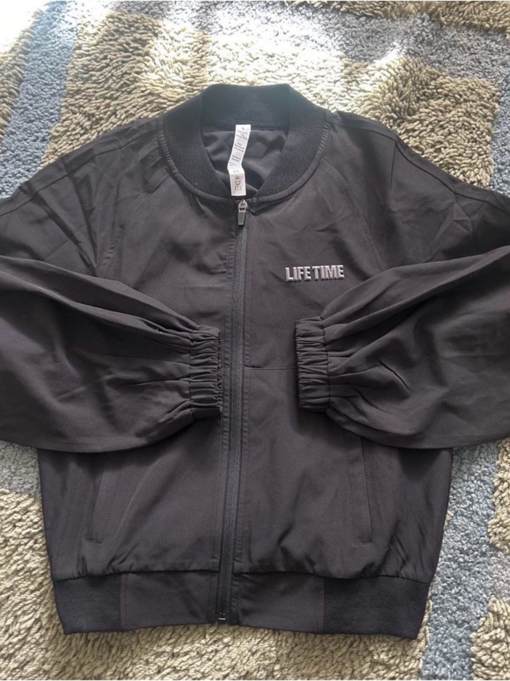 Lifetime Fitness Black Bomber Jacket - Women's Lightweight Zip-Up